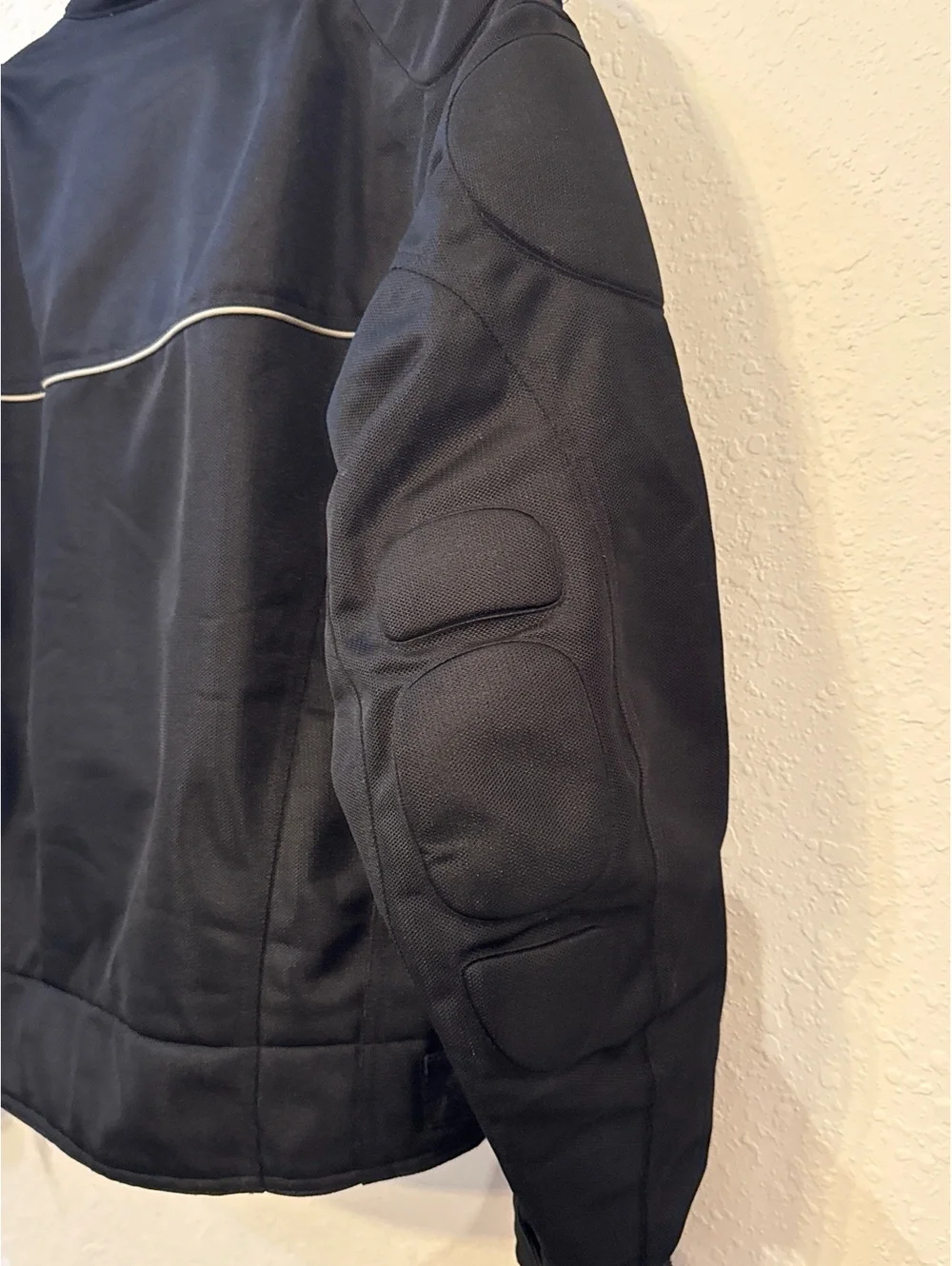 Firstgear Men’s XL Black Mesh Motorcycle Riding Jacket Armored Padded